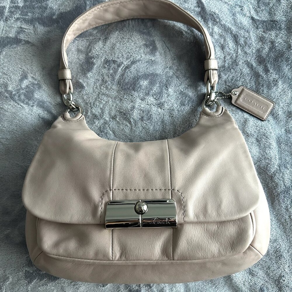 Cream Coach Shoulder Bag